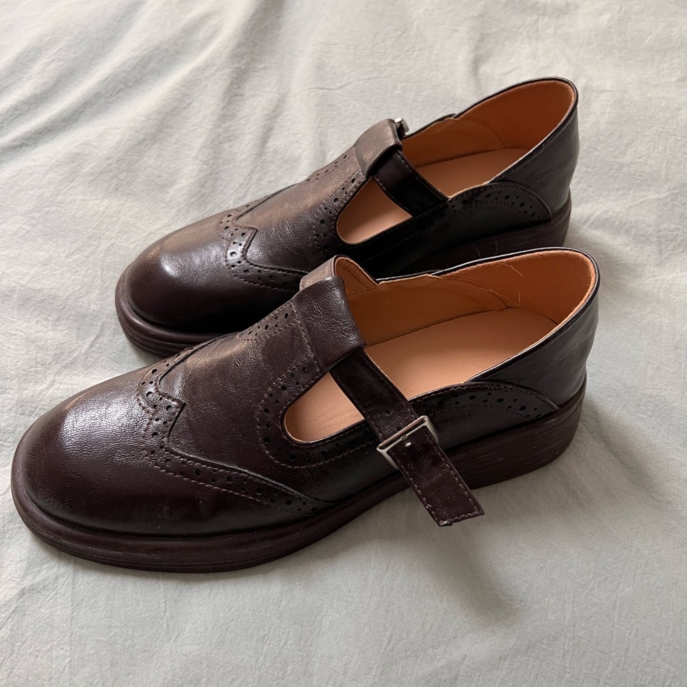 Cute Brown Mary Jane Women's Shoes